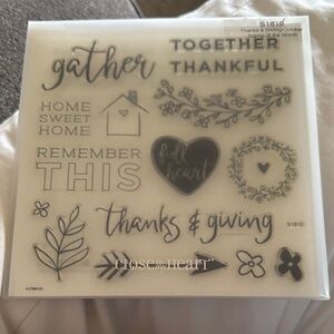 Close To My Heart White 'Thanks & Giving' Home Design Stamp Set